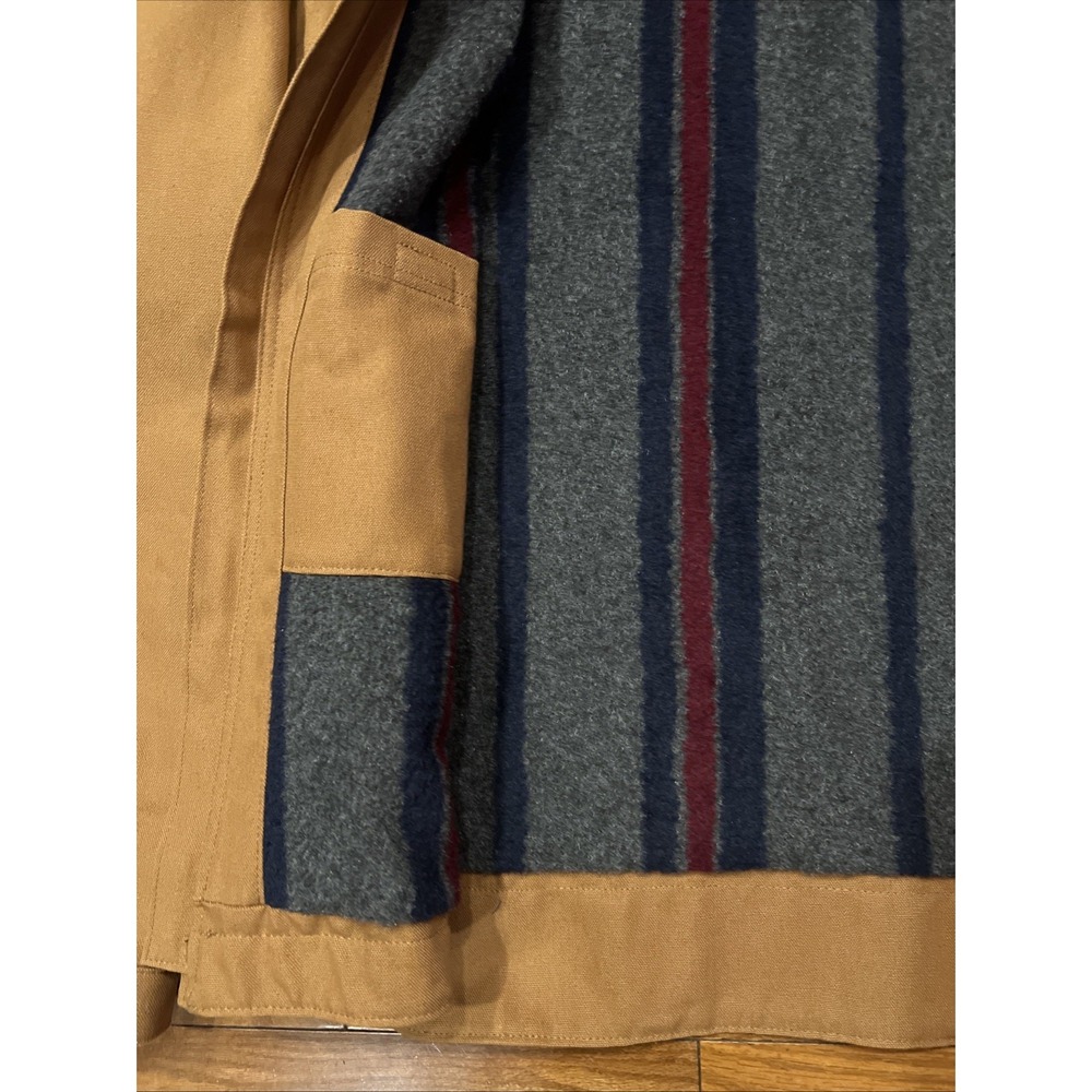 Carhartt Detroit Jacket 103828 Brown Duck Canvas Blanket Lined Mens Large - Picture 10 of 16